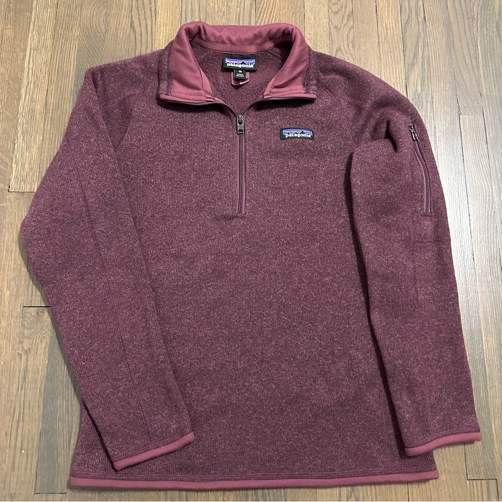 Patagonia pullover purple 1/4 zip better sweater sweatshirt